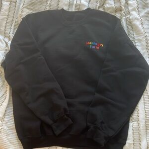 Large Black Crewneck Sweater